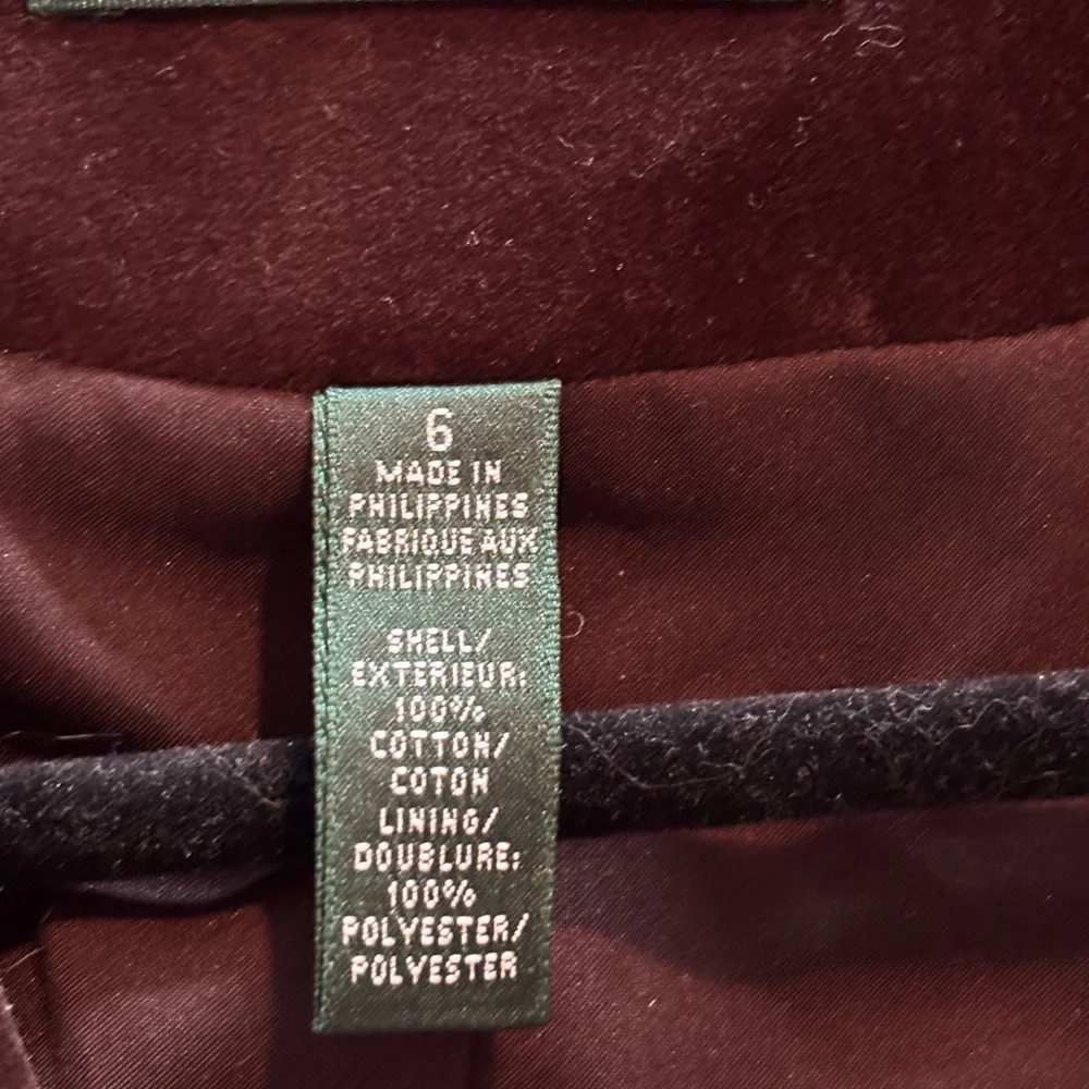 Lauren Ralph Lauren Chocolate Brown Velvet Blazer - Picture 14 of 15